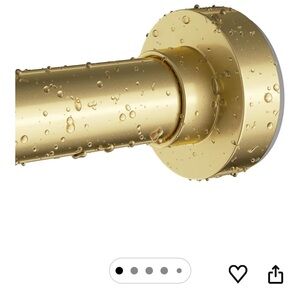 Gold Shower Rod, cafe curtain rod